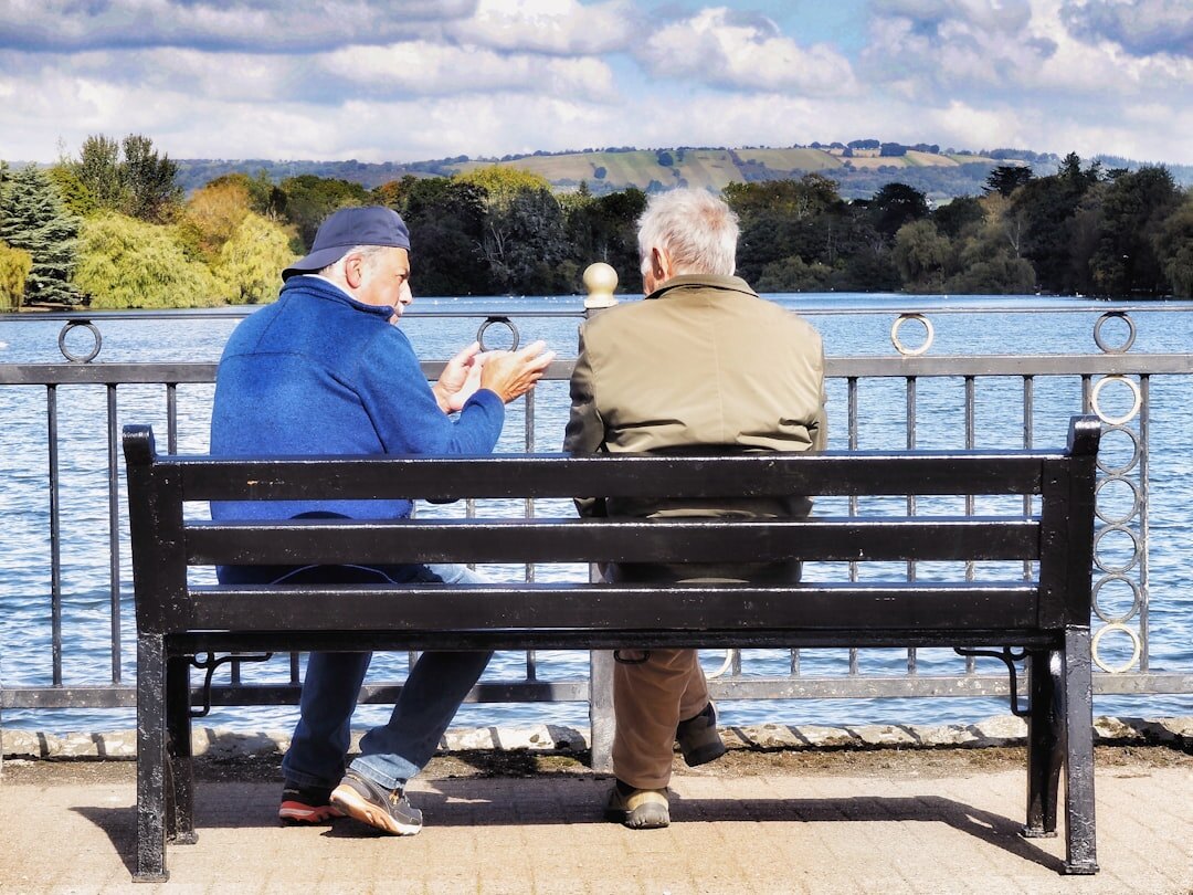 seniors meeting outdoors