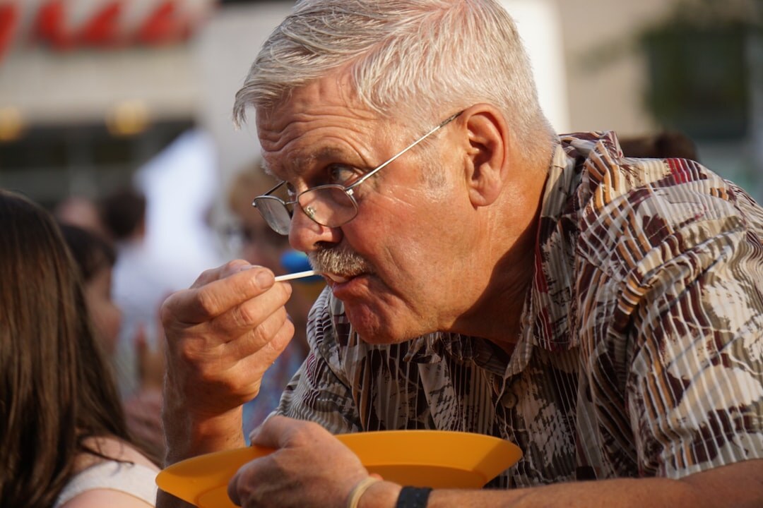 senior eating healthy meal
