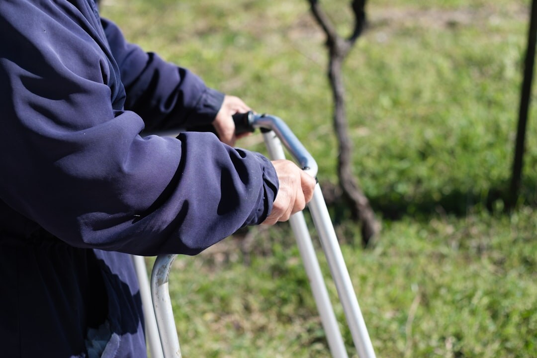elderly woman with walking aid
